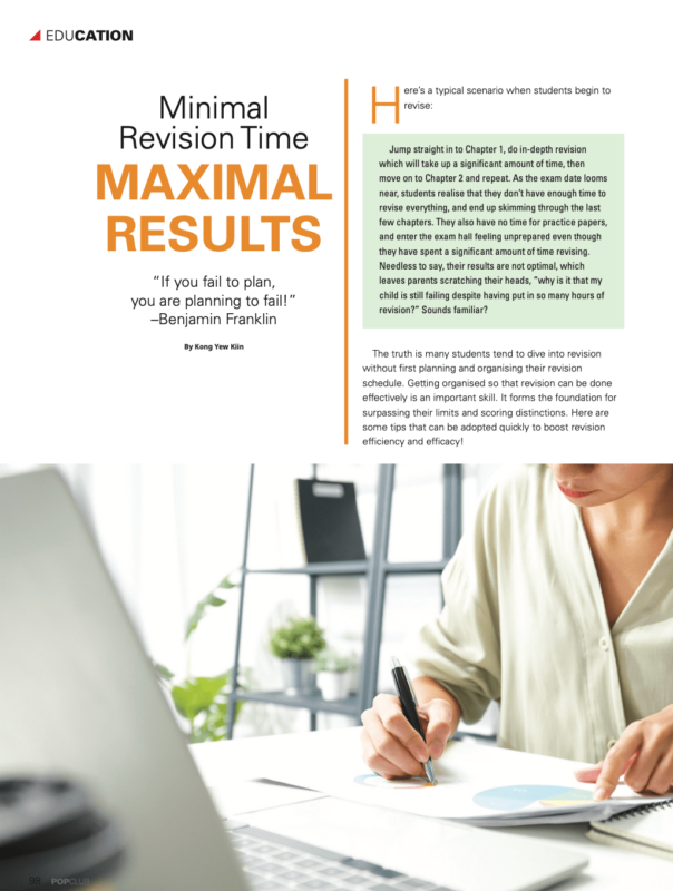 Tuition Centre in Singapore - Featured in Education - Minimal Revision Time Maximal Results​